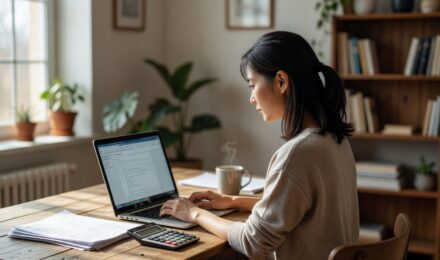 Person reviewing best personal loan options on a laptop with financial documents in 2026