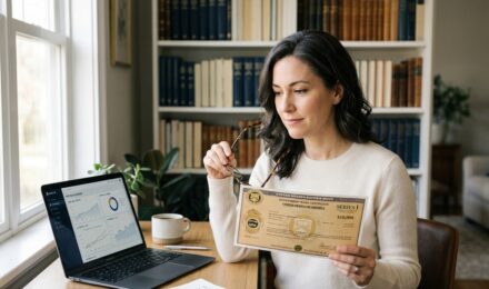 Beginner investor researching how to invest in treasury bonds on a laptop