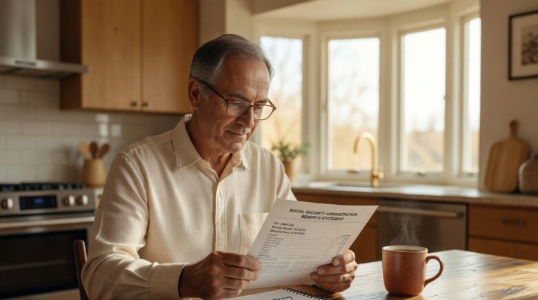 Senior couple reviewing Social Security benefit options to determine the best age to claim