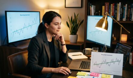 Investor using dollar-cost averaging strategy to reduce investment risk over time