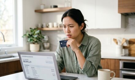 Credit card statement showing rising APR linked to prime rate change