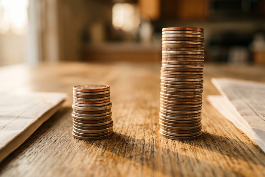 Bar chart showing HELOC monthly payment savings across different balance sizes after a 1% prime rate cut