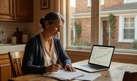 Homeowner reviewing prime rate HELOC documents and interest rate changes