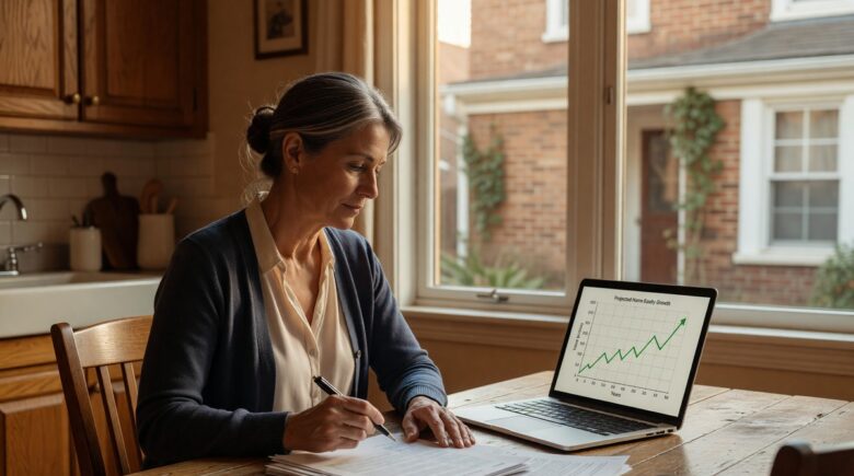 Homeowner reviewing prime rate HELOC documents and interest rate changes