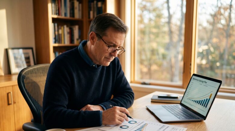 Chart showing retirement savings benchmarks by age group