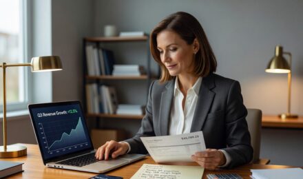 Person tracking prime rate changes on a laptop to protect their budget