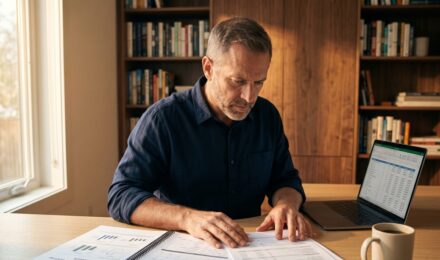 Person reviewing retirement account contribution elections on a laptop with 2026 IRS limit documents nearby