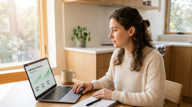 Person building wealth with $500 a month using a savings and investment plan