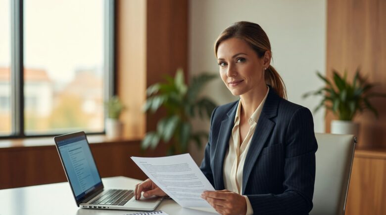 Business owner reviewing line of credit terms as prime rate drops on financial dashboard