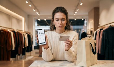 Buy now pay later vs credit card cost comparison illustrated with a split shopping cart and credit card