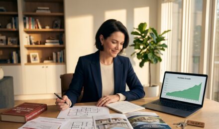 Person reviewing investment portfolio illustrating the concept of buying assets to build wealth