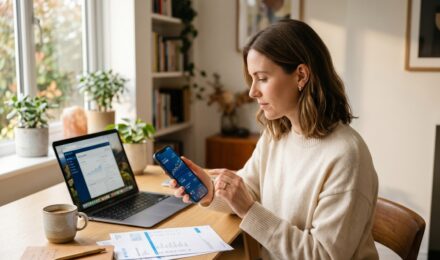 Side-by-side comparison of a cash management account and a high-yield savings account on a financial dashboard