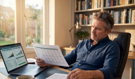 Side-by-side comparison chart showing retirement portfolio requirements at age 55 versus age 65 with dollar amounts highlighted