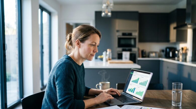 Couple reviewing variable rate debt documents during divorce as prime rate shifts