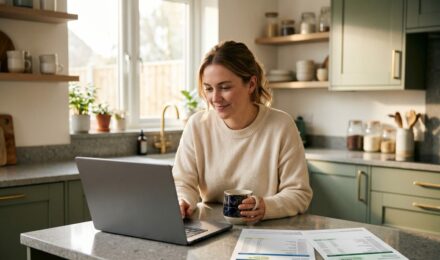 Side-by-side comparison of a high-yield savings account and a checking account showing interest rate differences