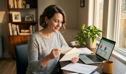Person reviewing a financial plan at a desk after receiving a windfall to build long-term wealth