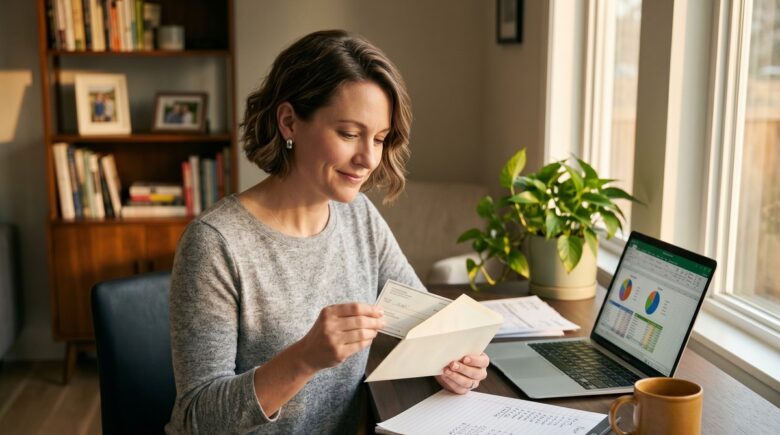 Person reviewing a financial plan at a desk after receiving a windfall to build long-term wealth