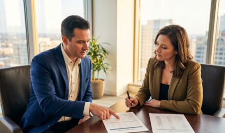 Business owner negotiating a lower spread above prime rate with a bank lender
