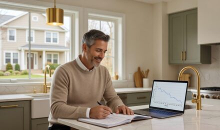 Homeowner reviewing HELOC statement after a prime rate cut in 2026