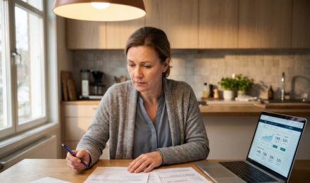 Patient reviewing variable-rate medical debt financing options affected by prime rate changes