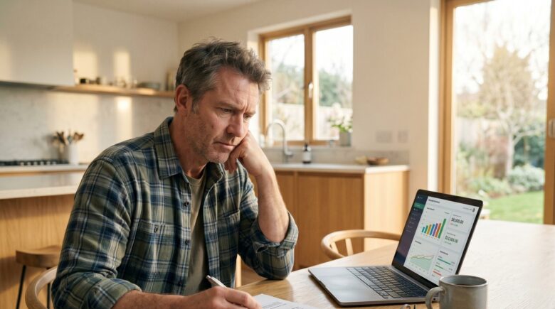 Person reviewing 401k retirement account documents before age 59 and a half