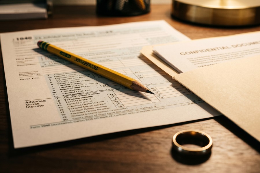 Infographic showing post-divorce financial planning team: attorney, CFP, CDFA, CPA roles