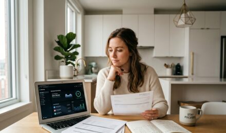 Person reviewing savings account minimum balance requirements before opening a bank account