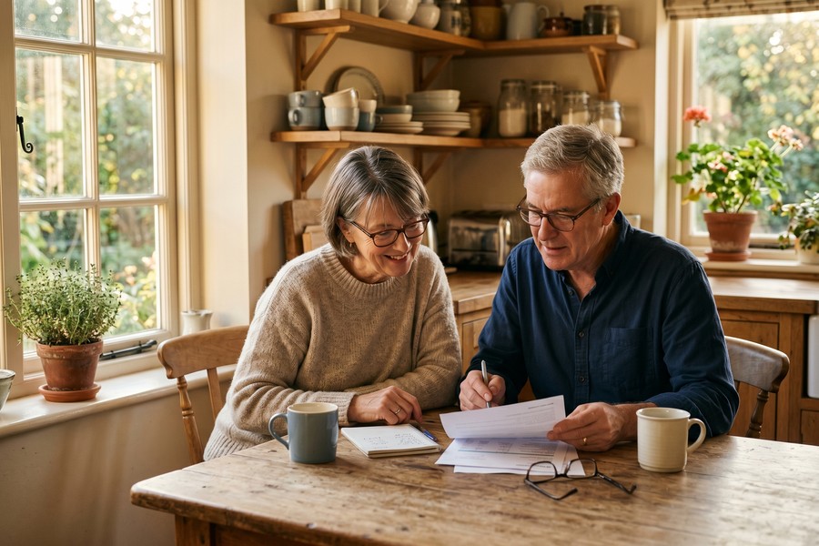Timeline graphic showing retirement savings milestones by decade for single-income household