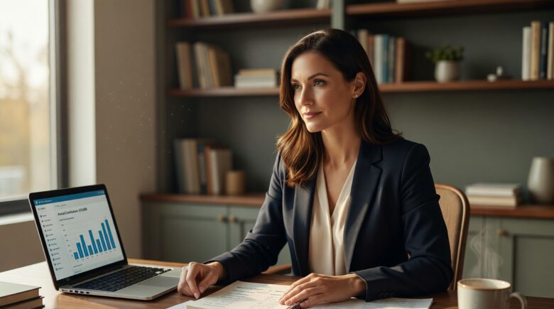 Freelancer comparing solo 401k vs SEP IRA retirement account options on a laptop