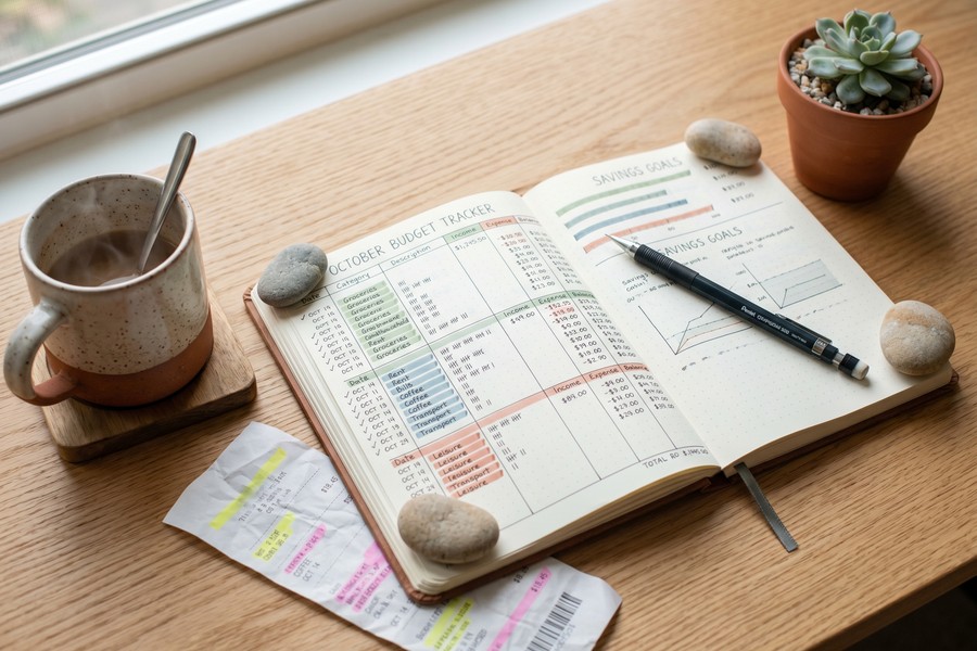 Person reviewing credit card statements side by side comparing store card versus bank card monthly costs
