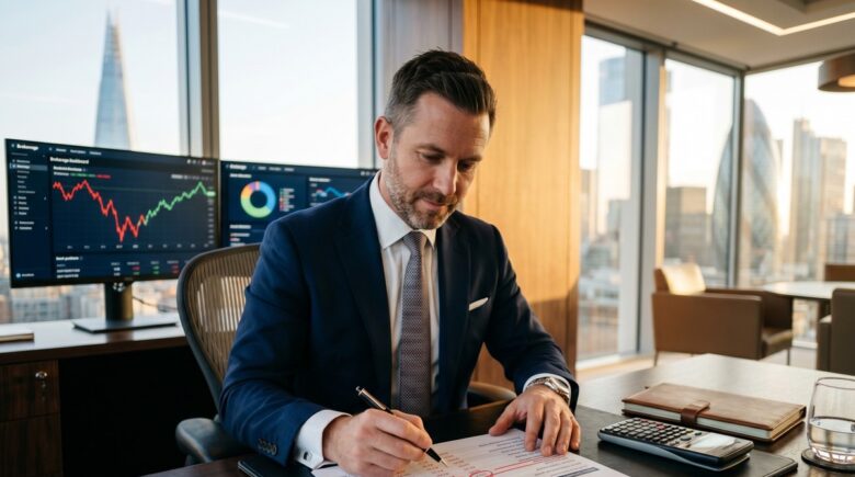 Investor reviewing tax loss harvesting strategy on laptop to build long-term wealth