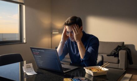 Young adult reviewing finances and learning about wealth building mistakes in their 20s