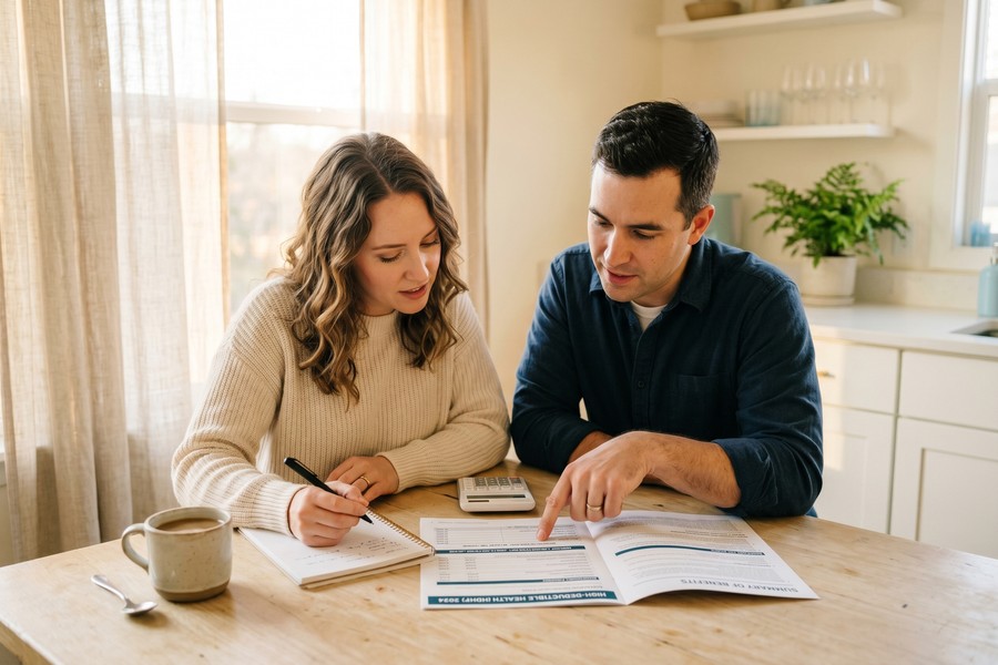 Split-screen graphic showing single filer versus couple annual tax-advantaged contribution limits