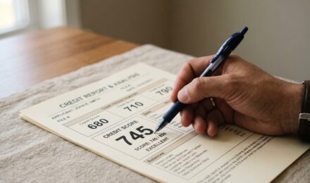 Visual breakdown of five credit score tiers from 300 to 850, showing Poor, Fair, Good, Very Good, and Exceptional ranges