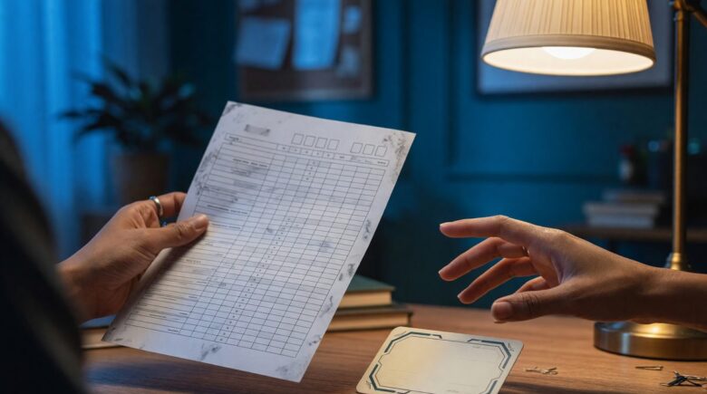Person comparing debt payoff calculator on laptop with credit counselor consultation documents