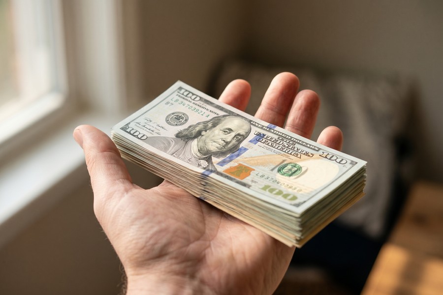 Infographic showing cash drag effect on dollar-cost averaging returns over 12 months
