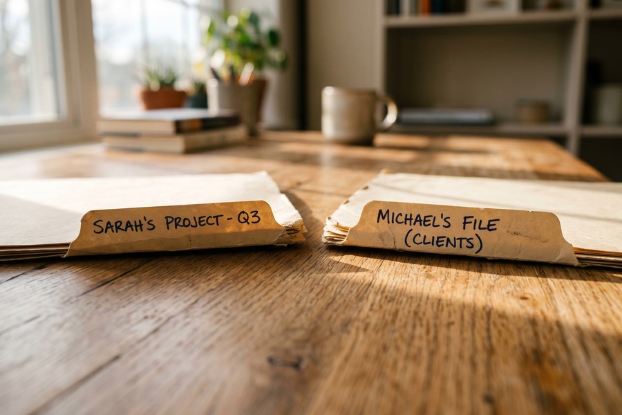 Side-by-side comparison of two spouses reviewing retirement account statements together at a kitchen table
