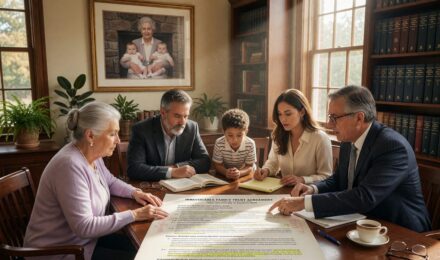 Dynasty trust document with exemption allocation paperwork and calculator