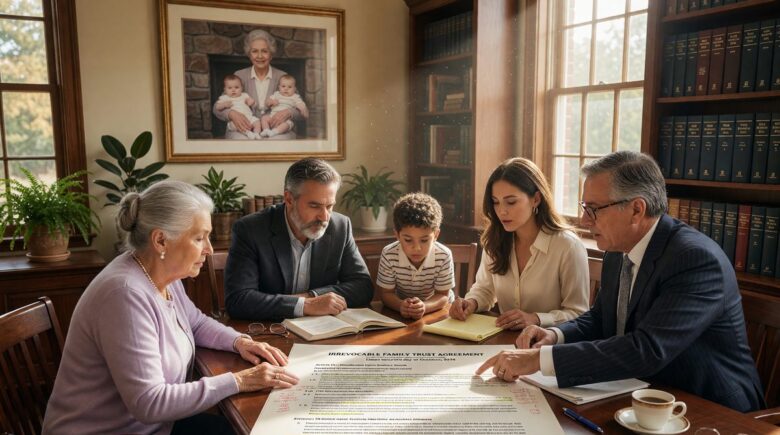Dynasty trust document with exemption allocation paperwork and calculator