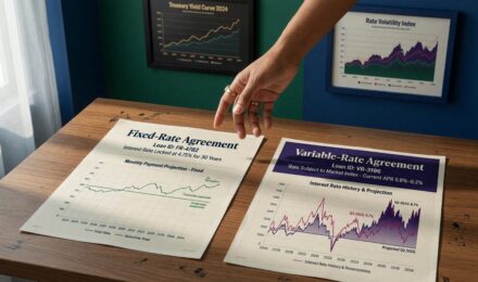 Comparison chart showing fixed-rate vs variable-rate business line of credit terms and pricing for 2026