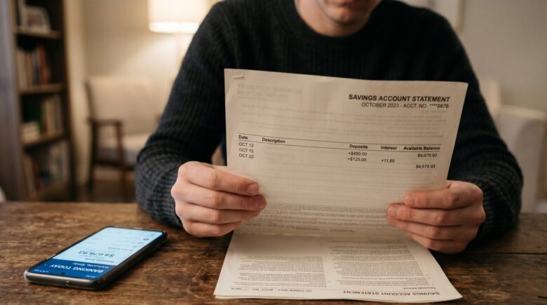 Person reviewing high-yield savings account options on laptop to avoid costly mistakes