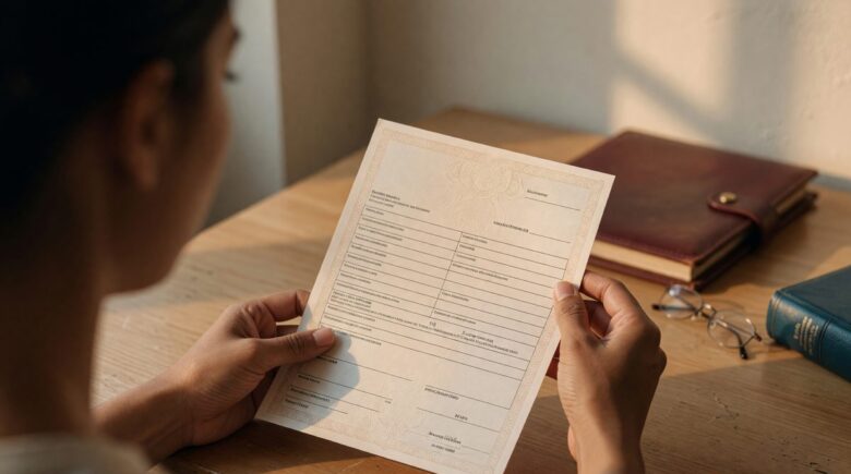 Documents and paperwork related to joint savings account ownership and estate planning