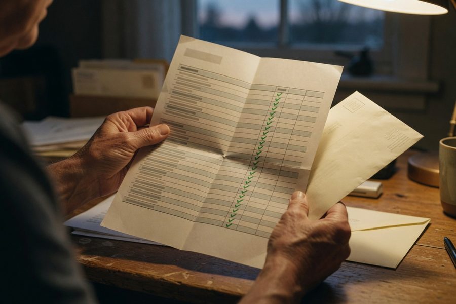 Landlord and tenant discussing repayment plan at table with documents
