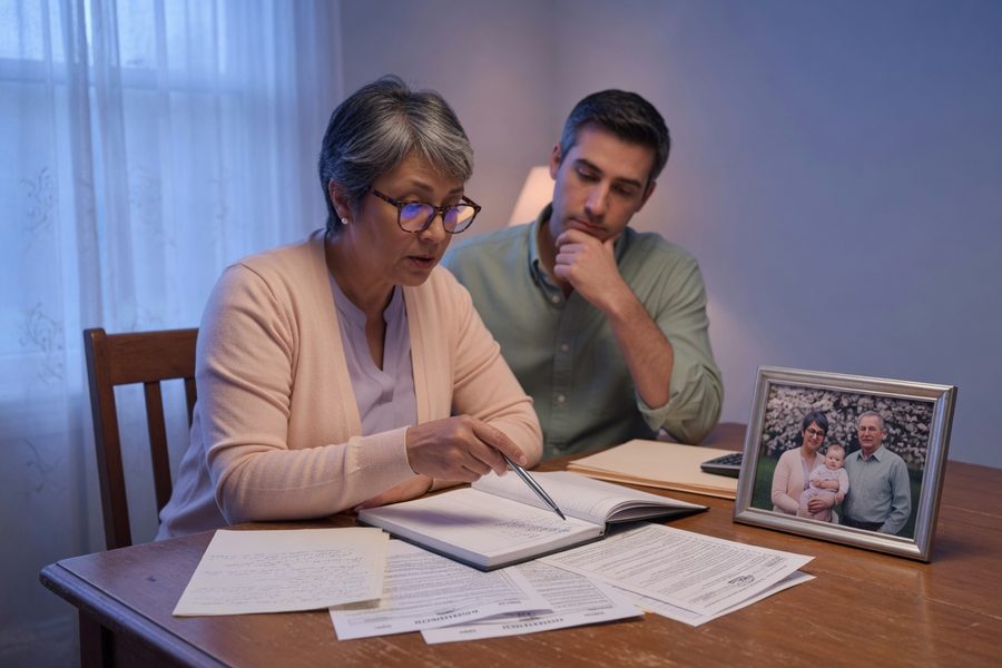 Financial planner discussing estate equalization strategies with a family business owner