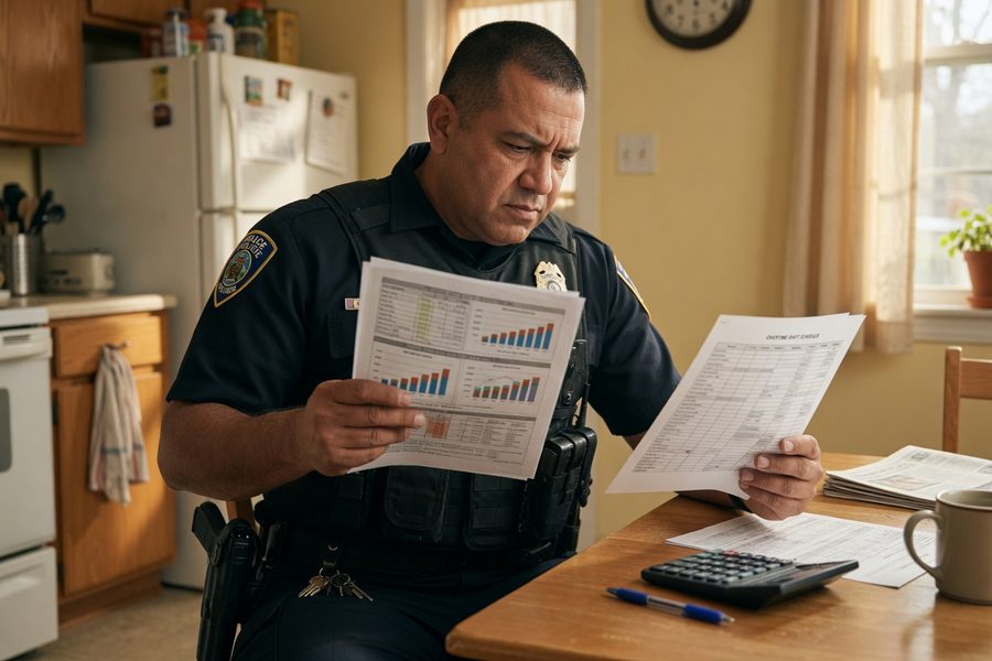 Police officer overtime pay invested over 20 years