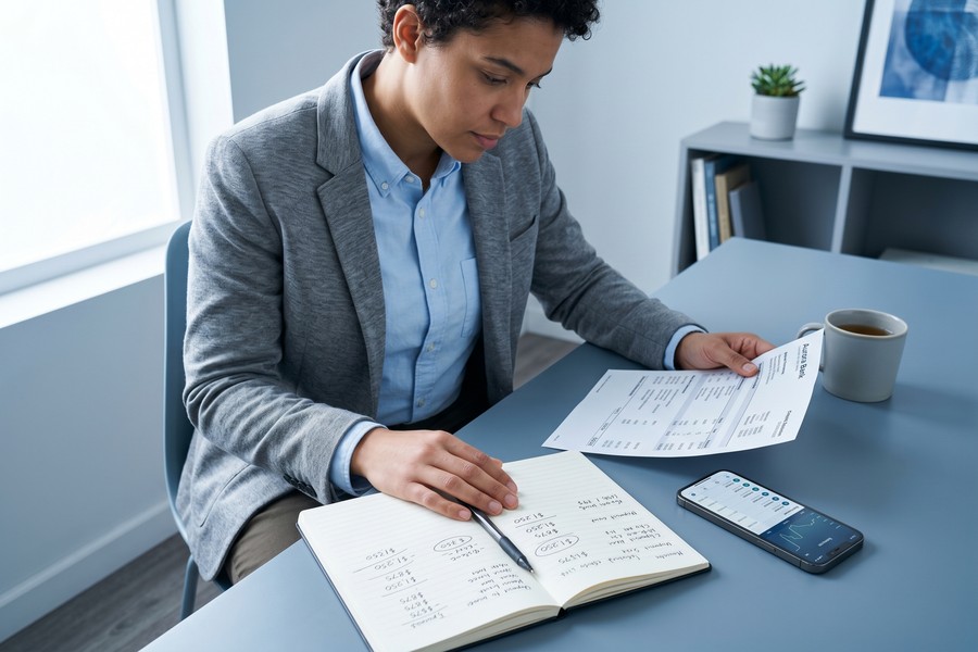 Step-by-step checklist for earning a bank savings bonus, shown as a numbered flowchart