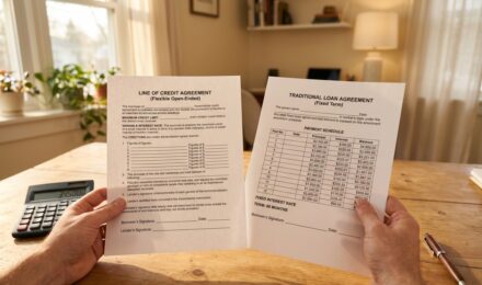 Comparison chart showing how variable-rate lines of credit and variable-rate loans respond differently to interest rate changes