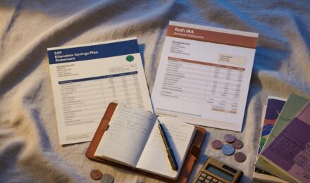 Comparison chart of 529 plan and Roth IRA account features for education and retirement savings