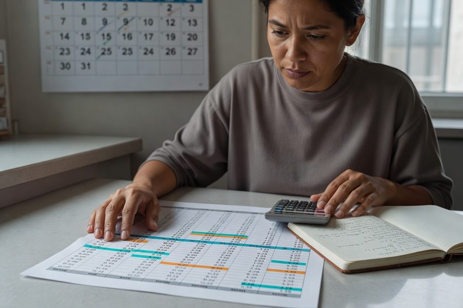 Holding account balance fluctuating while monthly salary withdrawals remain consistent across high and low earning periods