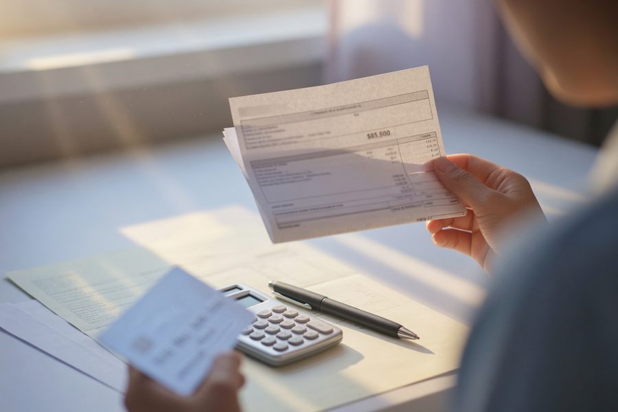 Credit card statement showing minimum payment warning and 36-month payoff disclosure